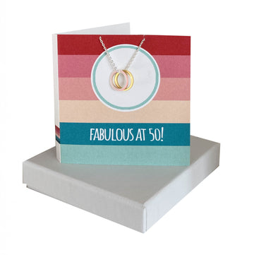 Fabulous at 50! - Double Eternity necklace Coral and Mint